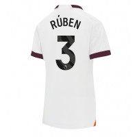 Camisa de Futebol Manchester City Ruben Dias #3 Equipamento Secundário Mulheres 2023-24 Manga Curta